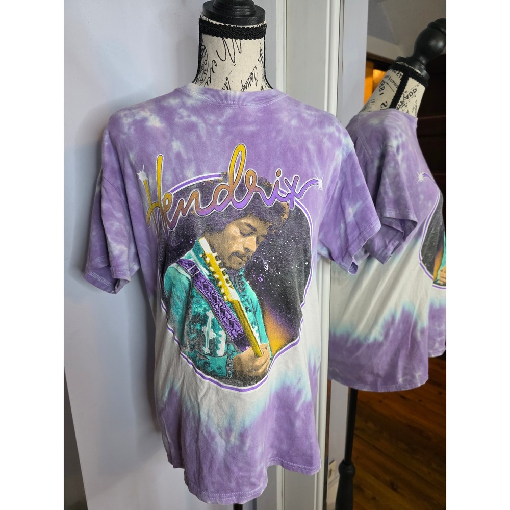 Authentic Hendrix Jimi Hendrix Experience Tour 68 Tie Dye T-Shirt Purple Mens M